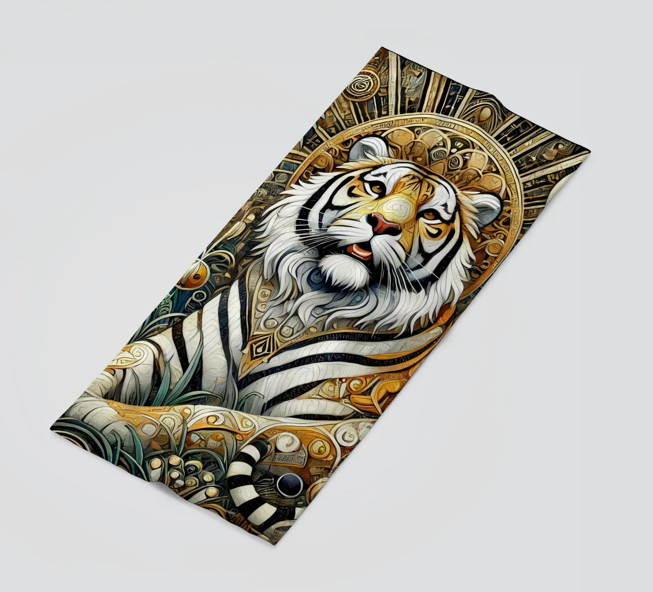 Tigri nella giungla telo mare da Art-Nouveau-Dsg