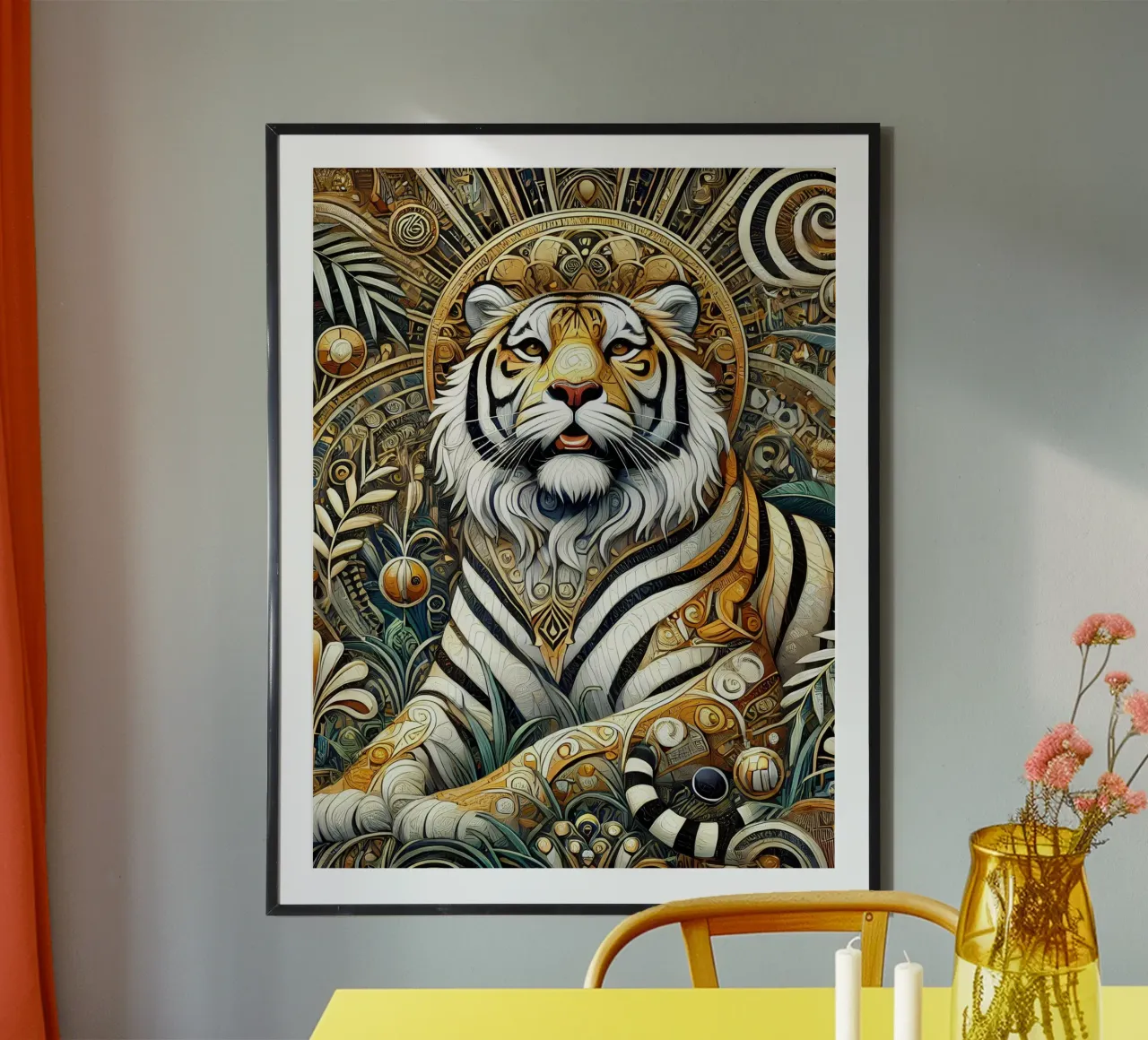 Tigri nella giungla carta hahnemühle da Art-Nouveau-Dsg
