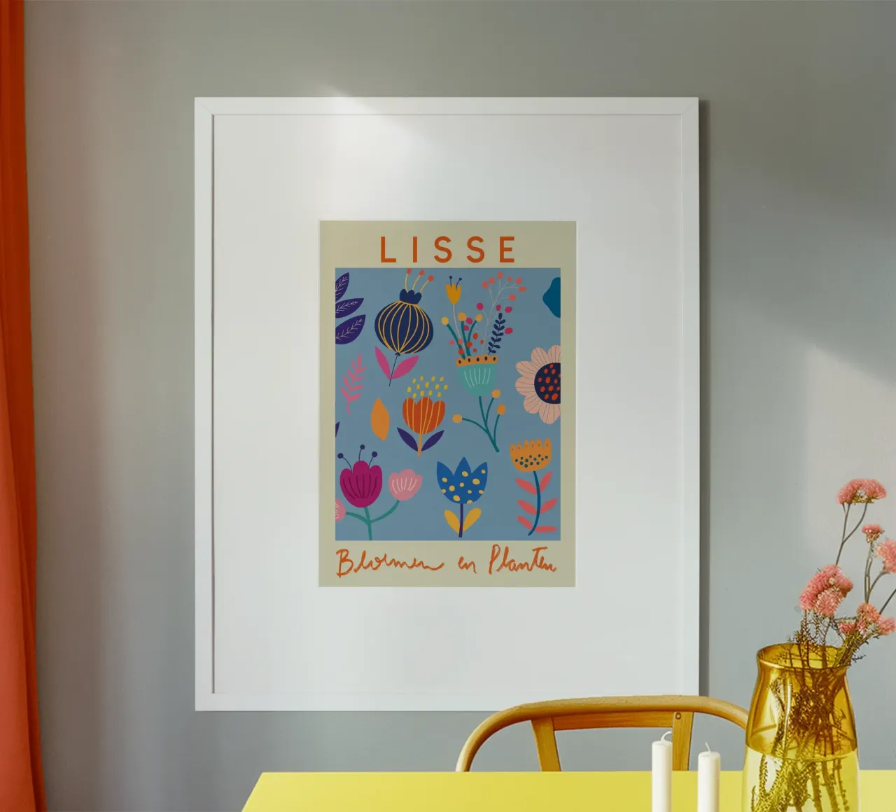 Fiori e piante di Lisse - La vibrante arte floreale olandese poster con telaio in plastica da homdeco