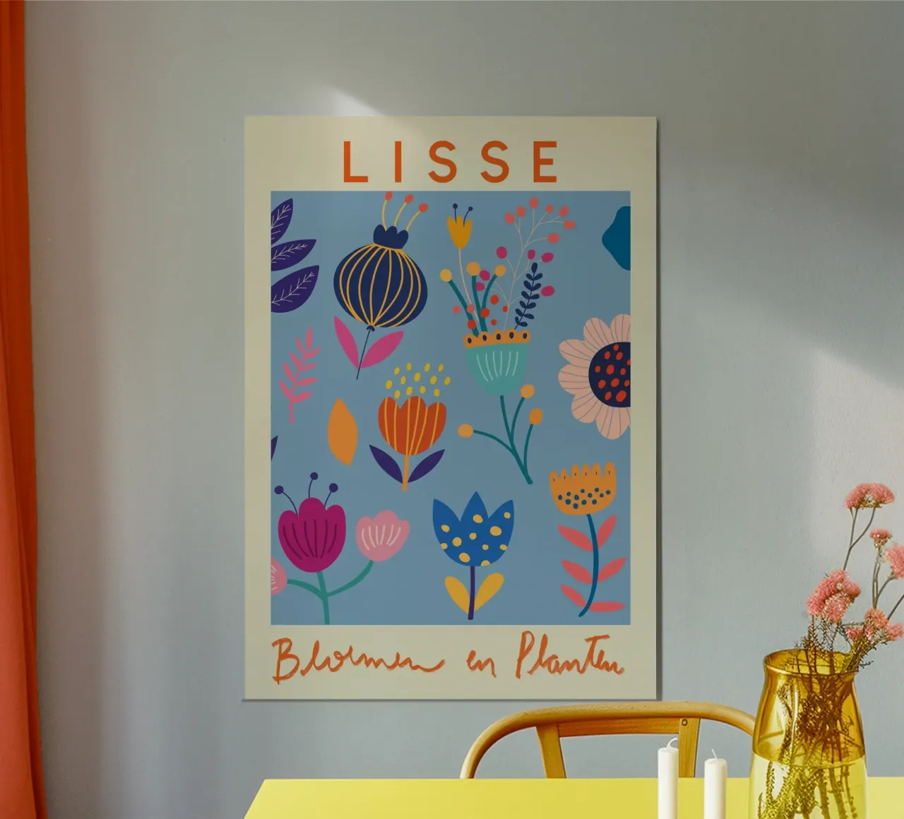 Fiori e piante di Lisse - La vibrante arte floreale olandese poster con telaio in plastica da homdeco