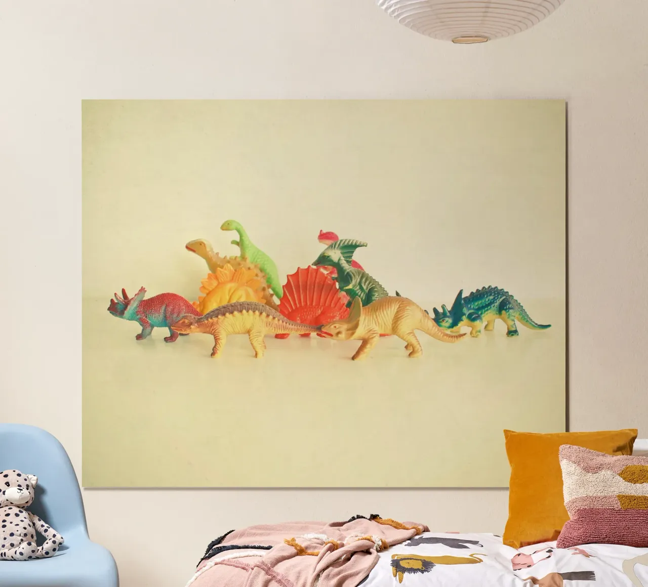 A spasso con i dinosauri poster con telaio in plastica da Cassia Beck Photography