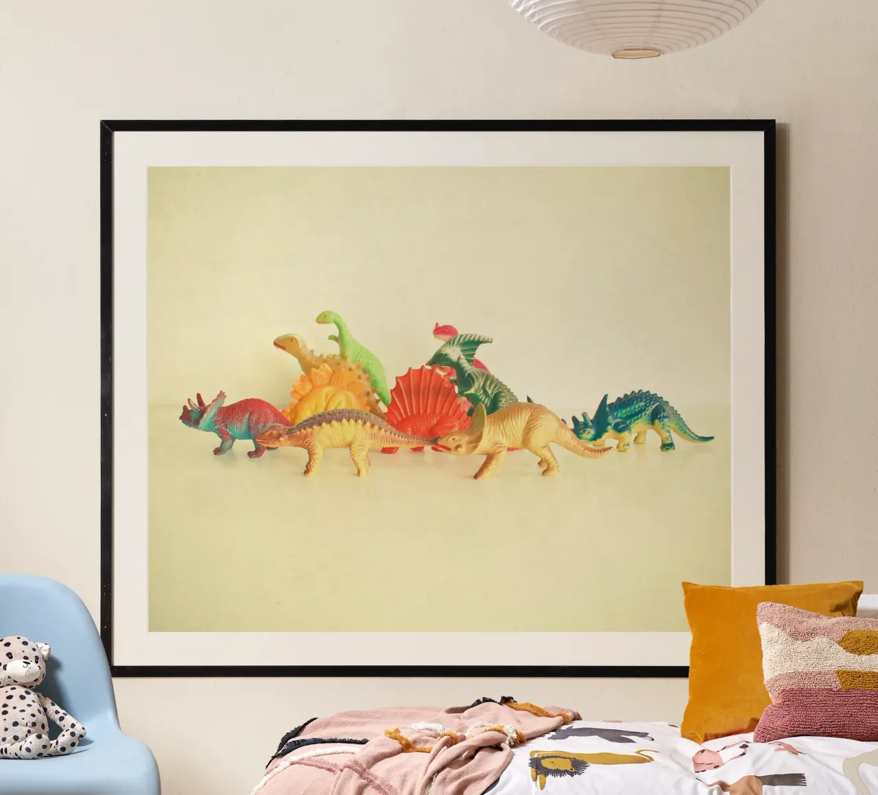 A spasso con i dinosauri poster con telaio in plastica da Cassia Beck Photography