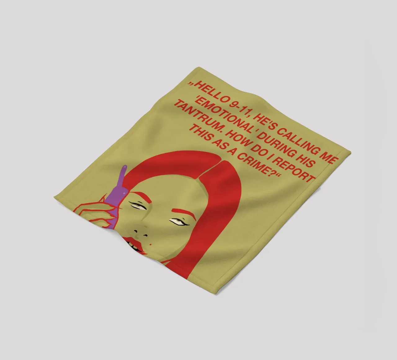 CIAO 9-11, MI CHIAMA 'EMOTIVO' DURANTE I SUOI CAPRICCI. coperta in pile da Lisa Jureczko Arts Illustration