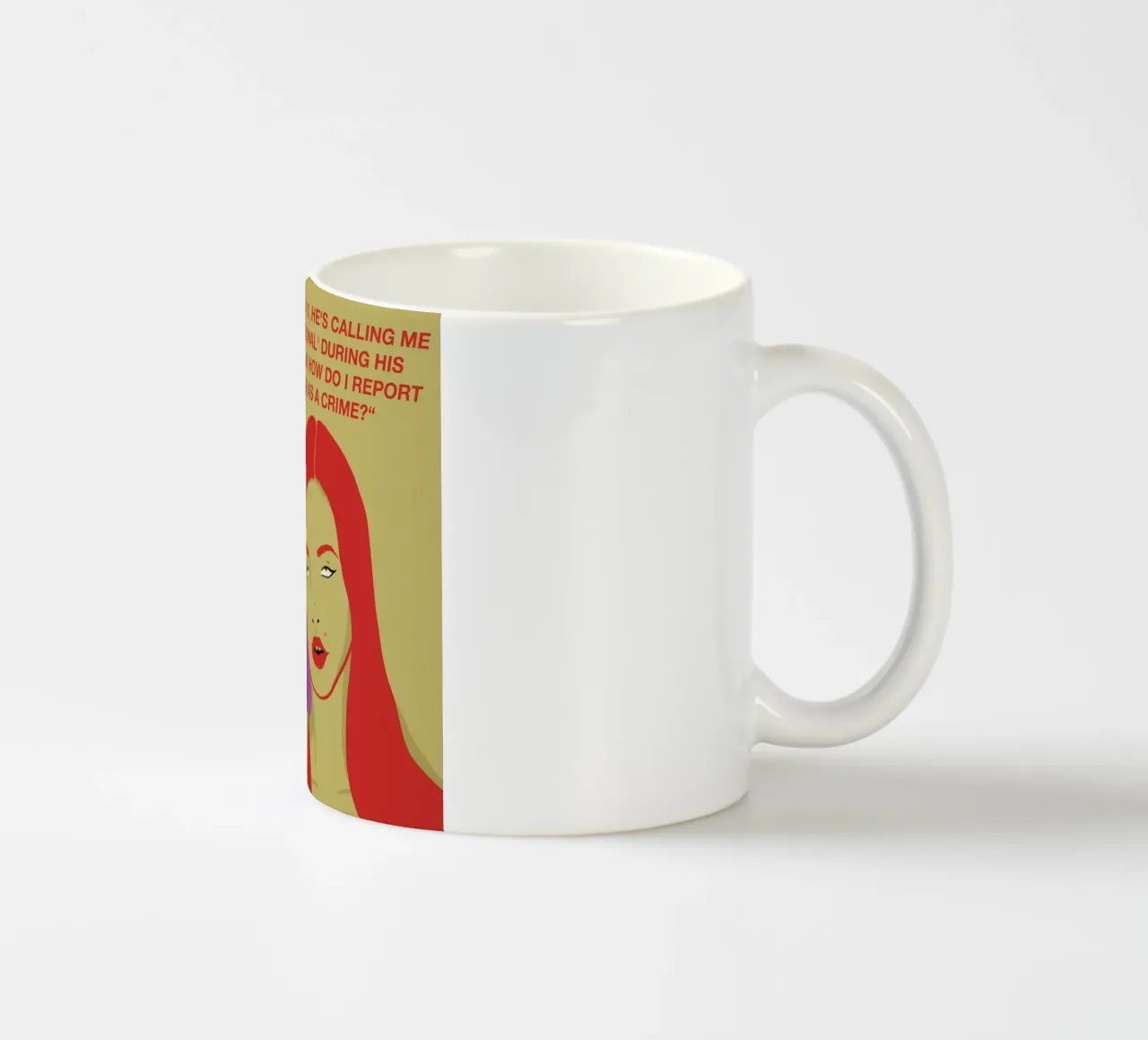 CIAO 9-11, MI CHIAMA 'EMOTIVO' DURANTE I SUOI CAPRICCI. tazza in ceramica da Lisa Jureczko Arts Illustration