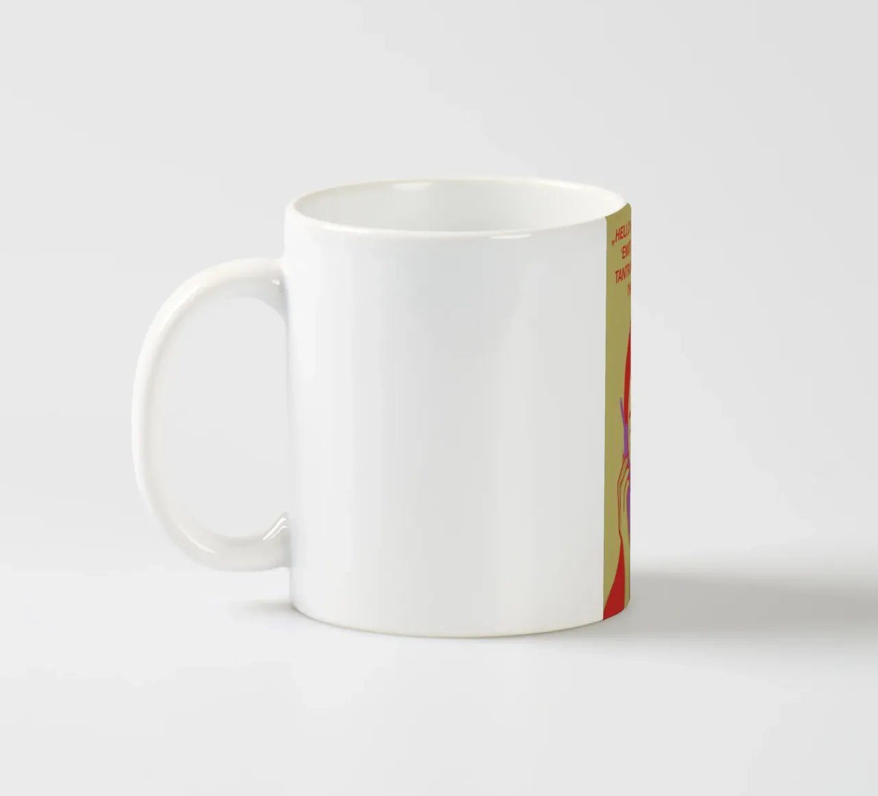 CIAO 9-11, MI CHIAMA 'EMOTIVO' DURANTE I SUOI CAPRICCI. tazza in ceramica da Lisa Jureczko Arts Illustration