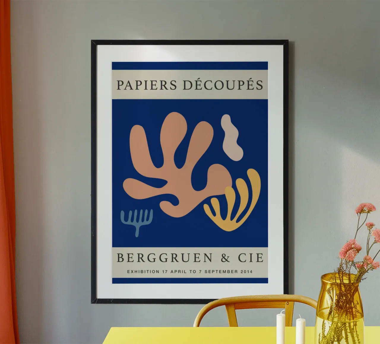 Matisse Papiers Découpés Impresión Coral Abstracta - Berggruen poster de homdeco
