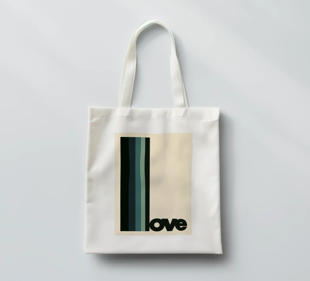 Modern LOVE Print – Graphic Design Wall Art tote bag by SMPLE