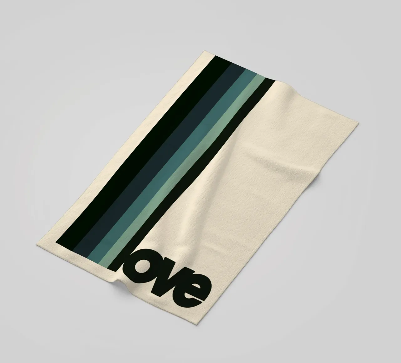 Modern LOVE Print – Graphic Design Wall Art beach towel by SMPLE