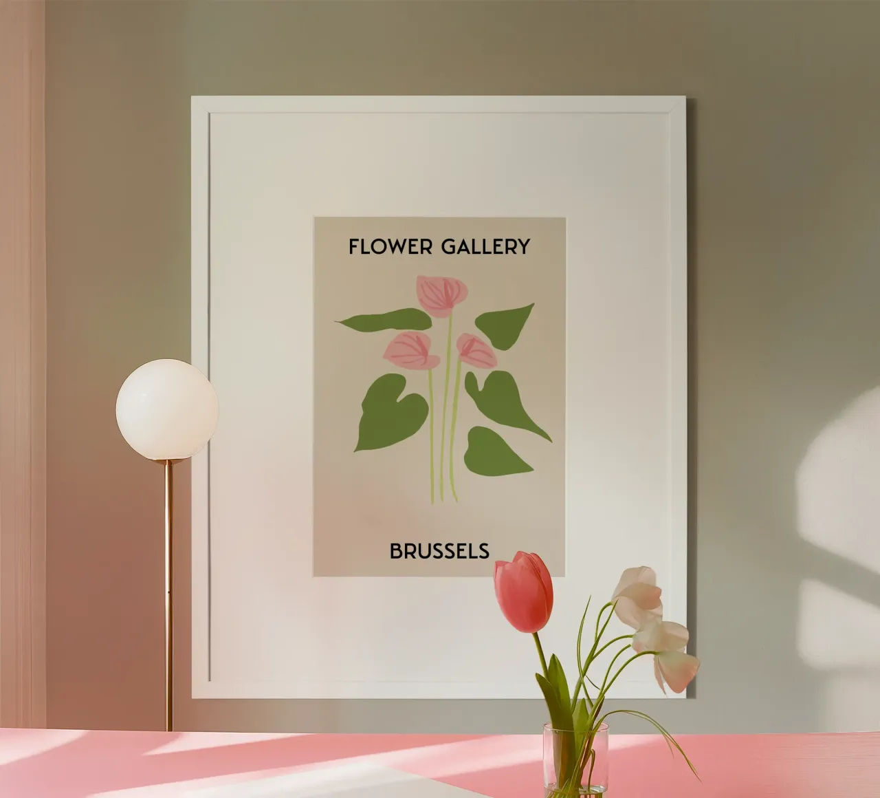 Stampa Anthurium della Galleria dei fiori di Bruxelles - Botanica moderna poster da homdeco