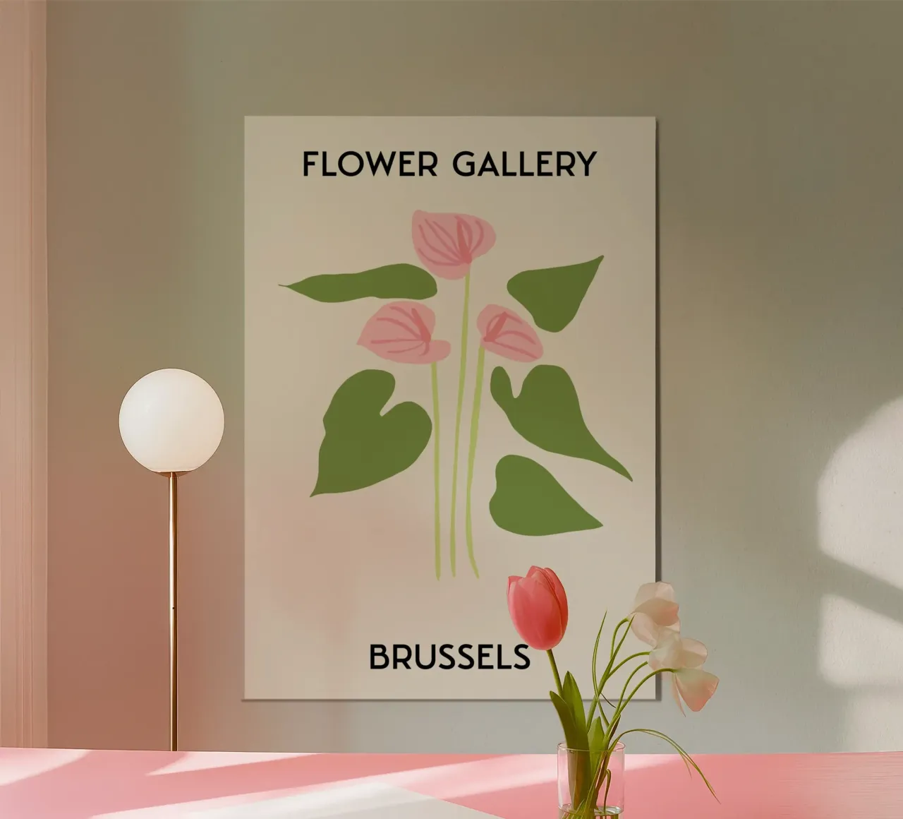 Stampa Anthurium della Galleria dei fiori di Bruxelles - Botanica moderna poster da homdeco