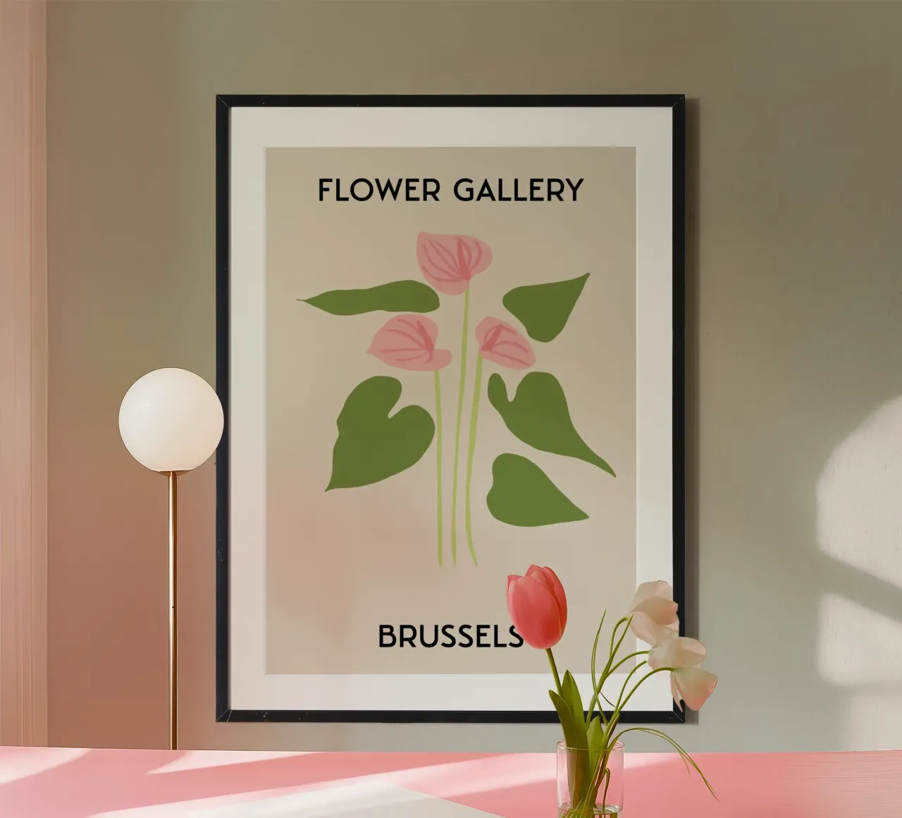 Stampa Anthurium della Galleria dei fiori di Bruxelles - Botanica moderna poster da homdeco