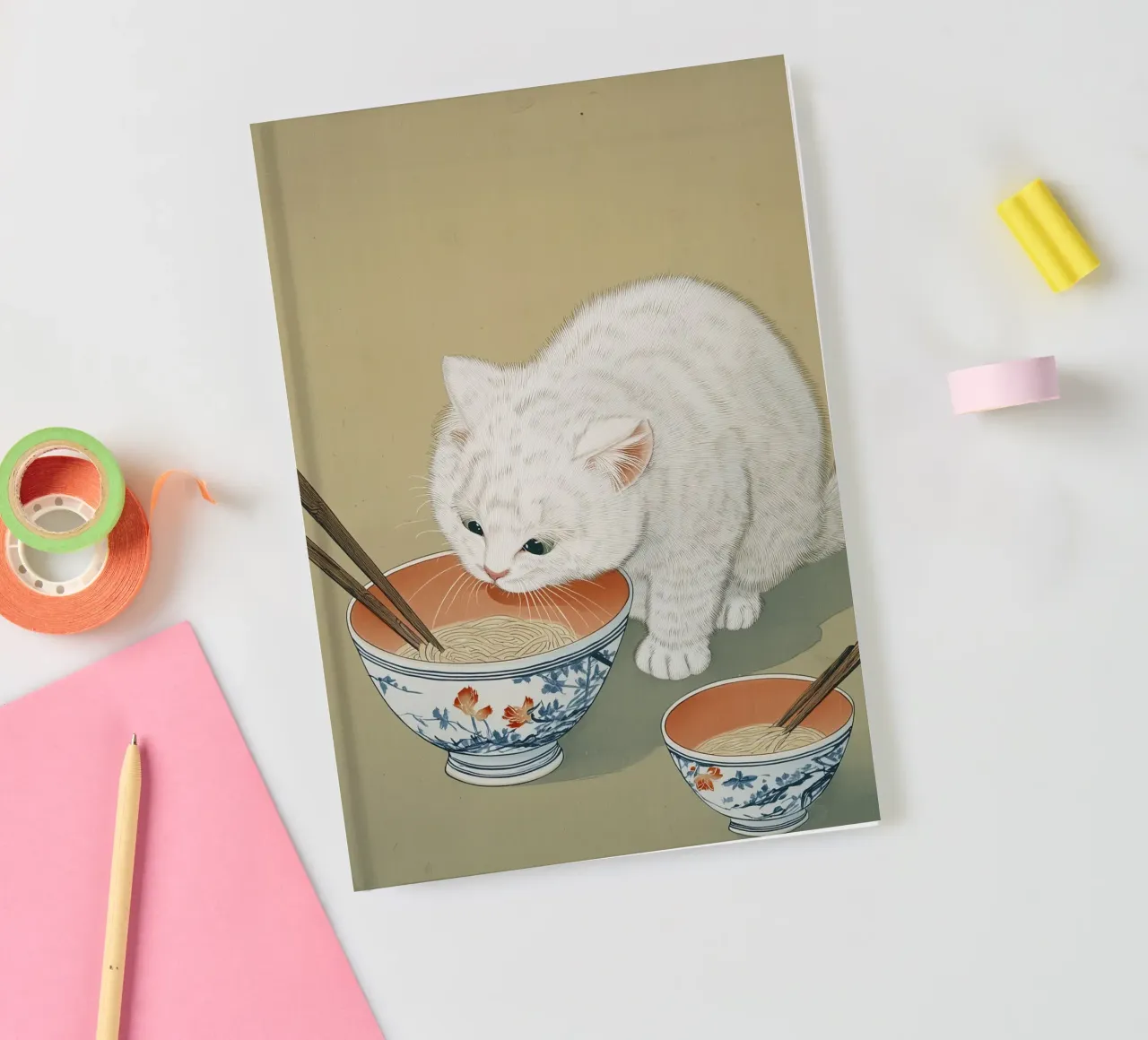 White Cat & Ramen | Inspiring Japan Ink | Foodie and Kitchen notebook by Kaji