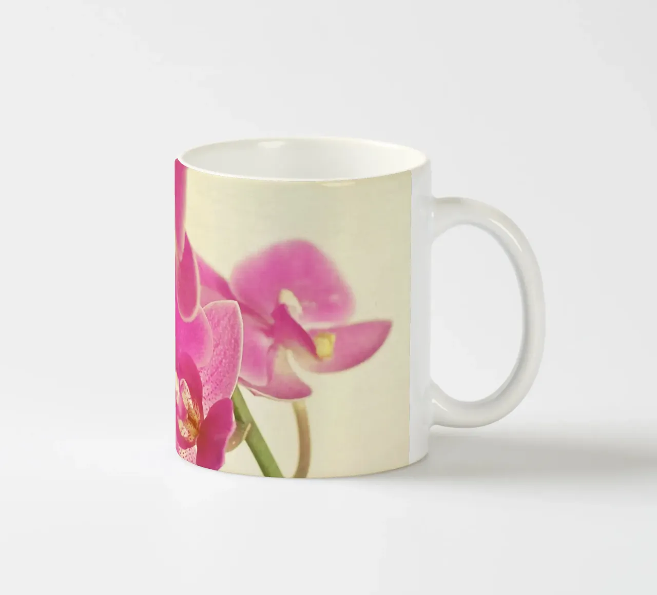 Orchidea rosa tazza in ceramica da Cassia Beck Photography