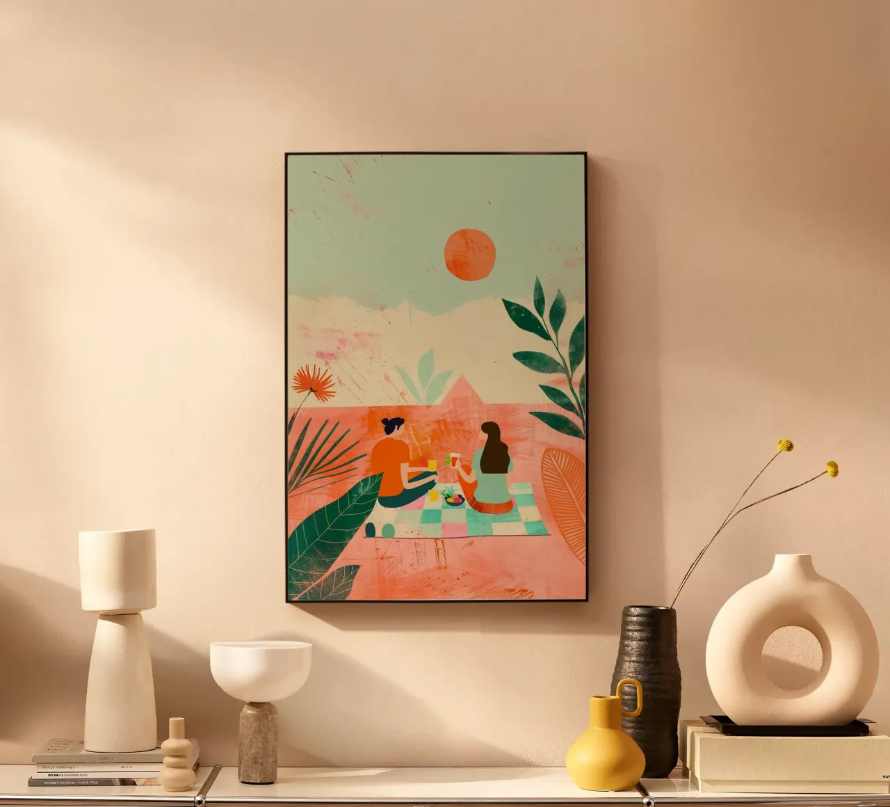 Sunset Picnic in a Dreamscape plexiglass da Colormenta