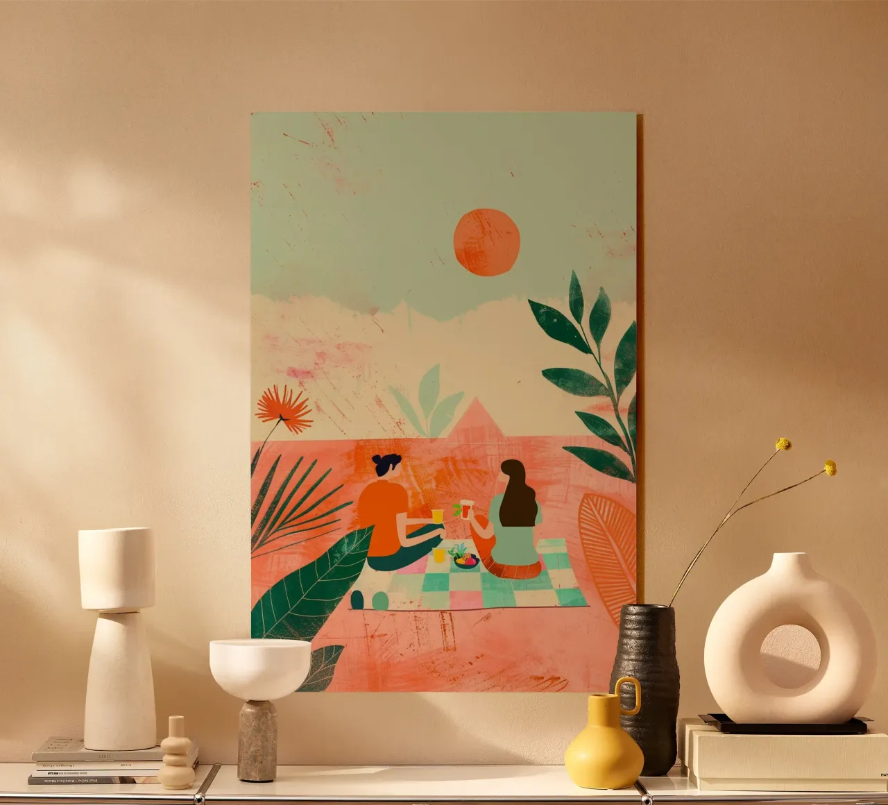 Sunset Picnic in a Dreamscape plexiglass da Colormenta