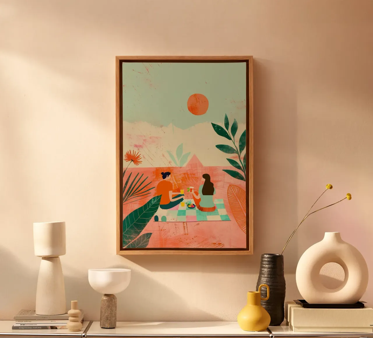 Sunset Picnic in a Dreamscape tela da Colormenta