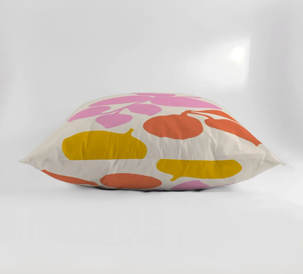 Helsinki Flower Gallery Abstract Botanical Print - Pink decorative cushion by homdeco