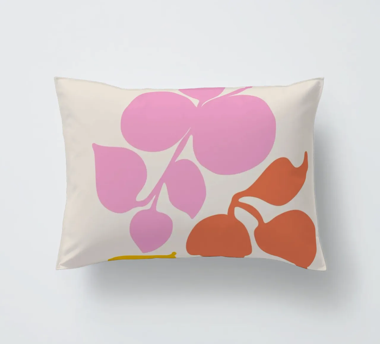Helsinki Flower Gallery Abstract Botanical Print - Pink decorative cushion by homdeco