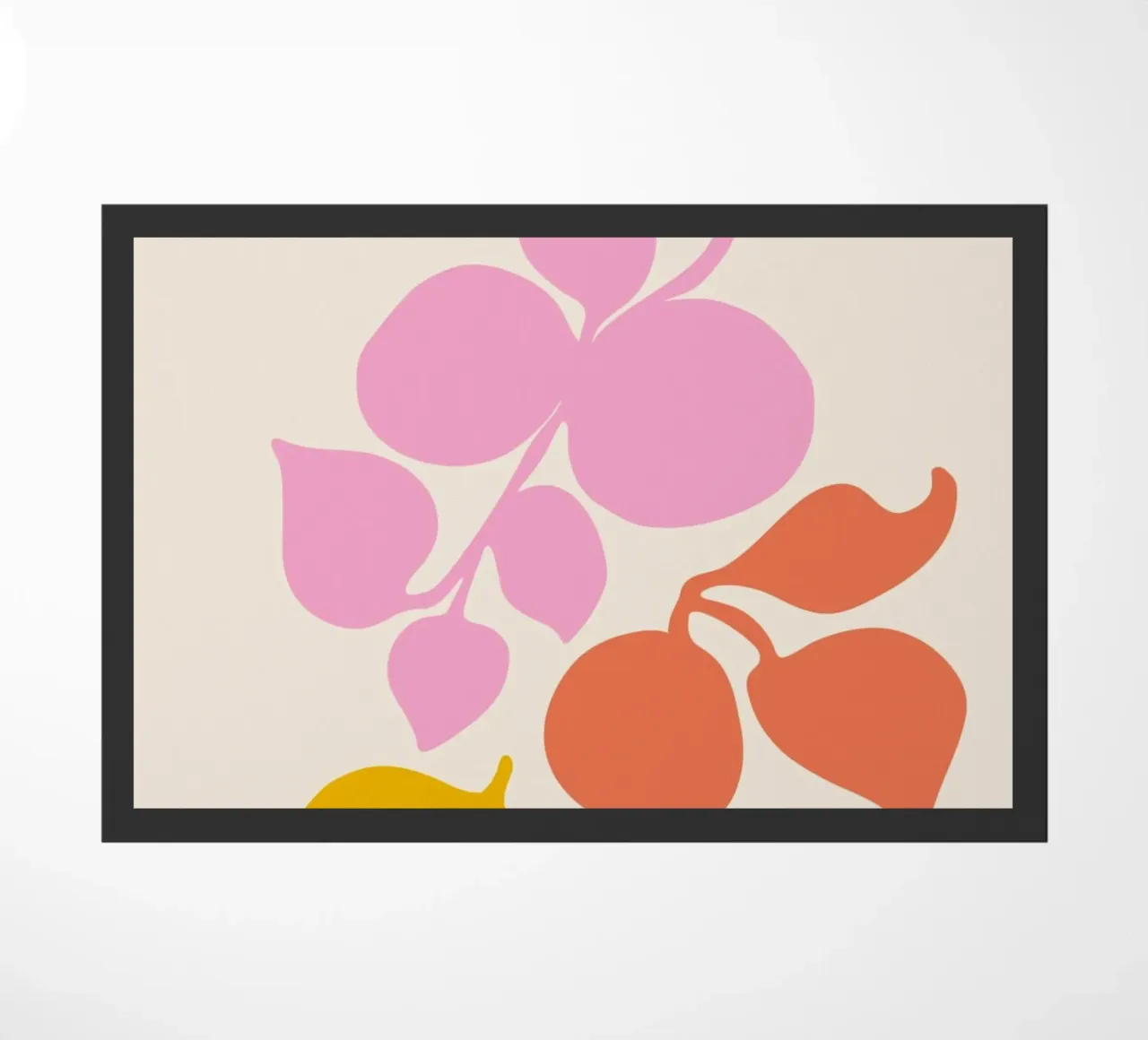 Estampado Botánico Abstracto Helsinki Flower Gallery - Rosa felpudo de homdeco