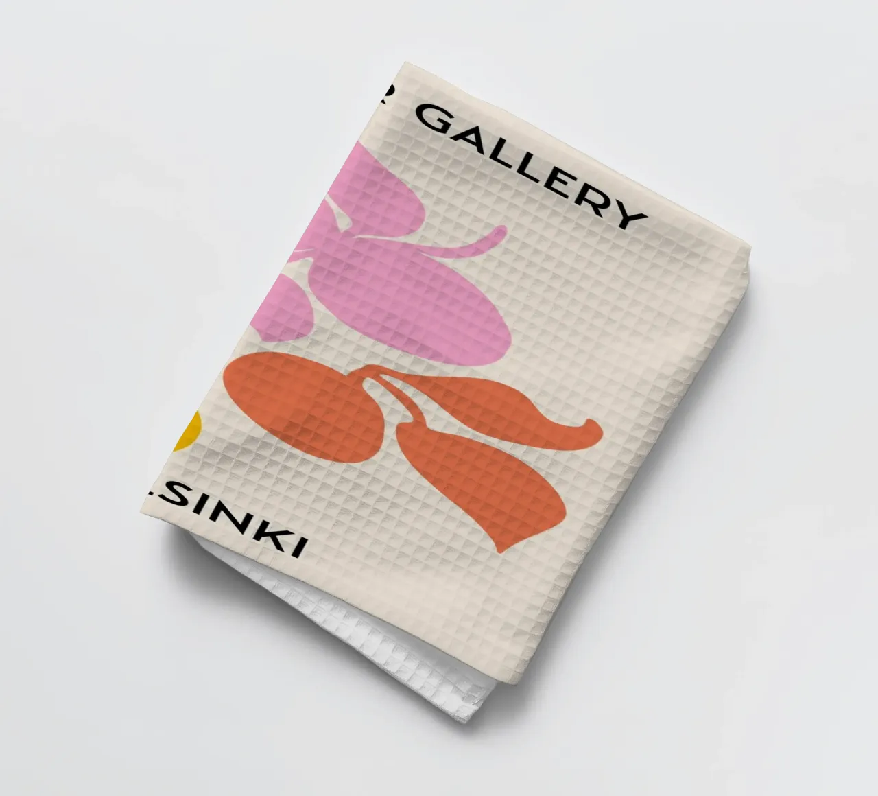 Helsinki Flower Gallery Abstract Botanical Print - Roze theedoek van homdeco