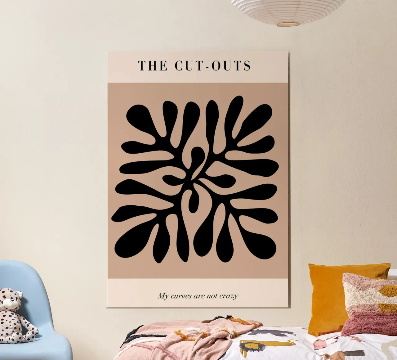 The Cut-Outs Estampado Botánico Abstracto Negro poster de homdeco