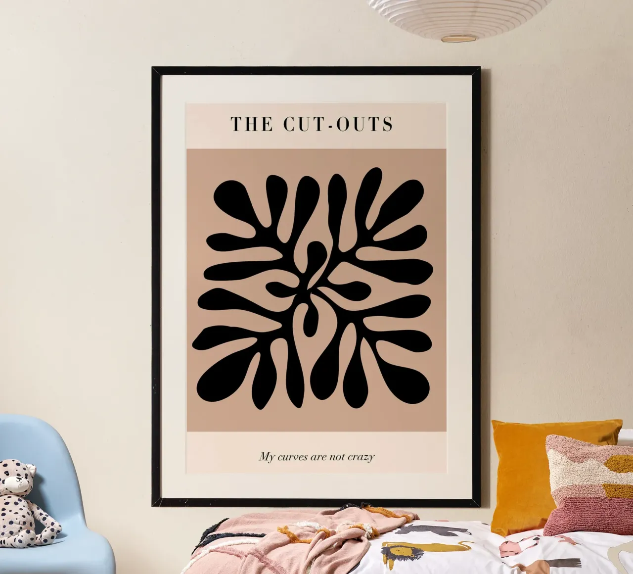 The Cut-Outs Estampado Botánico Abstracto Negro poster de homdeco