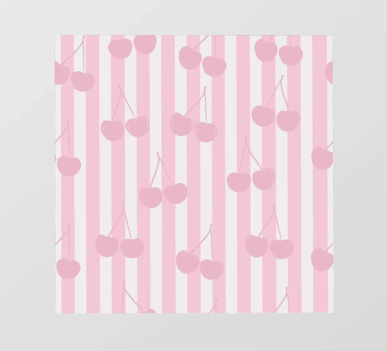 Pink and white stripe pattern cherries pattern photo wallpaper by gulsengunel