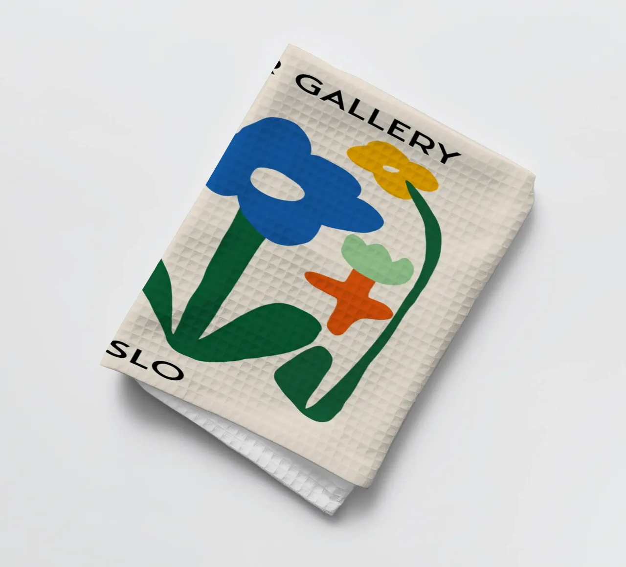 Oslo Flower Gallery Abstract Bloemenprint - Modern theedoek van homdeco