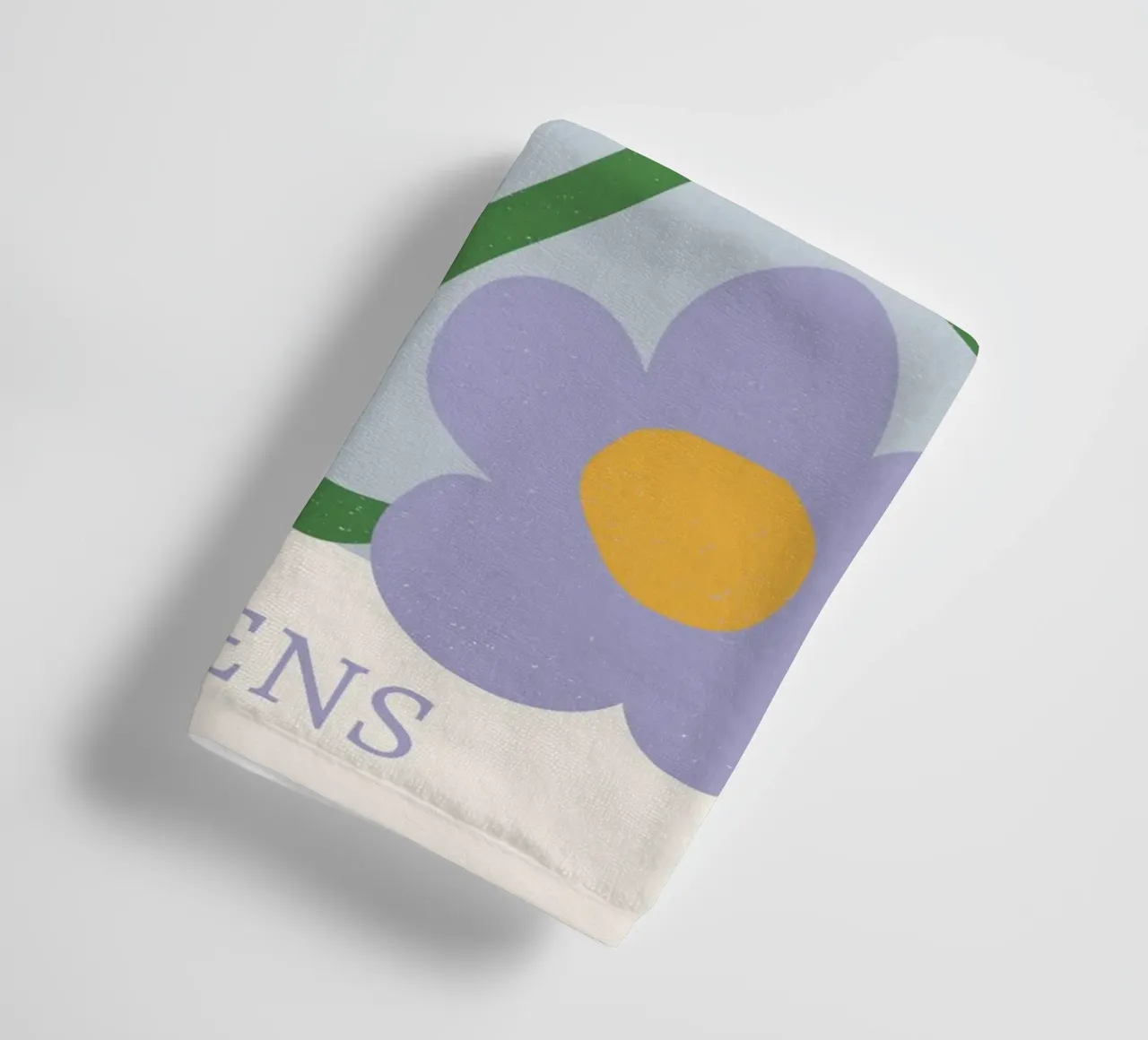 Mercato dei fiori di Atene Stampa fiori viola - Floreale astratto asciugamano da bagno da homdeco