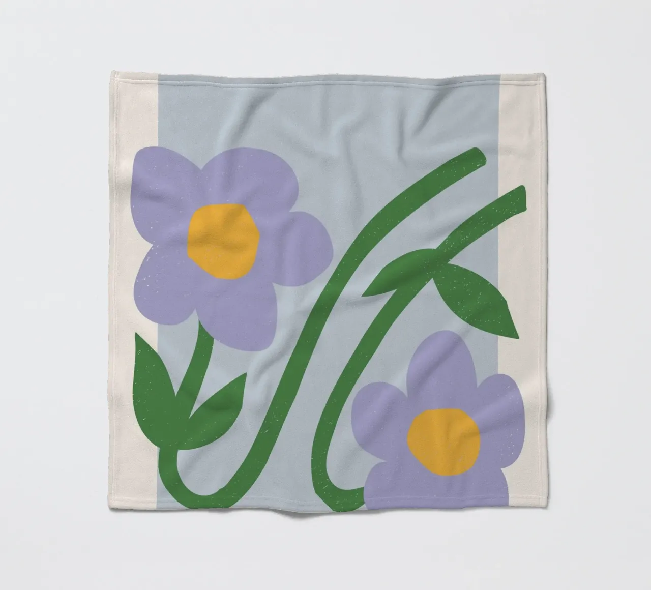 Mercato dei fiori di Atene Stampa fiori viola - Floreale astratto coperta in pile da homdeco