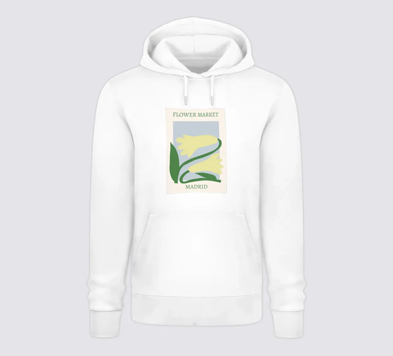 Madrid Flower Market Yellow Bells Print - Modern Floral hoodie by homdeco
