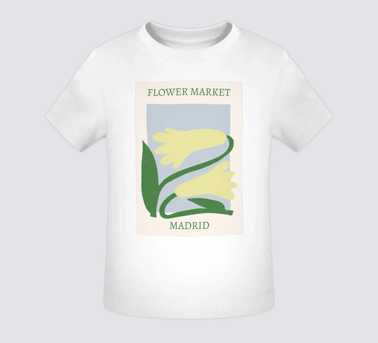 Madrid Flower Market Yellow Bells Print - Modern Floral baby t-shirt by homdeco