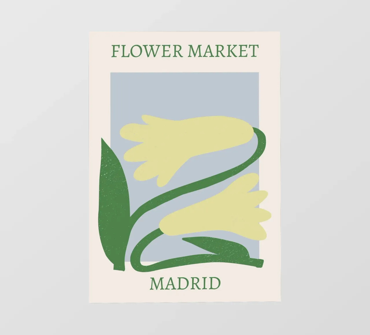Madrid Flower Market Yellow Bells Print - Modern Floral photo wallpaper by homdeco