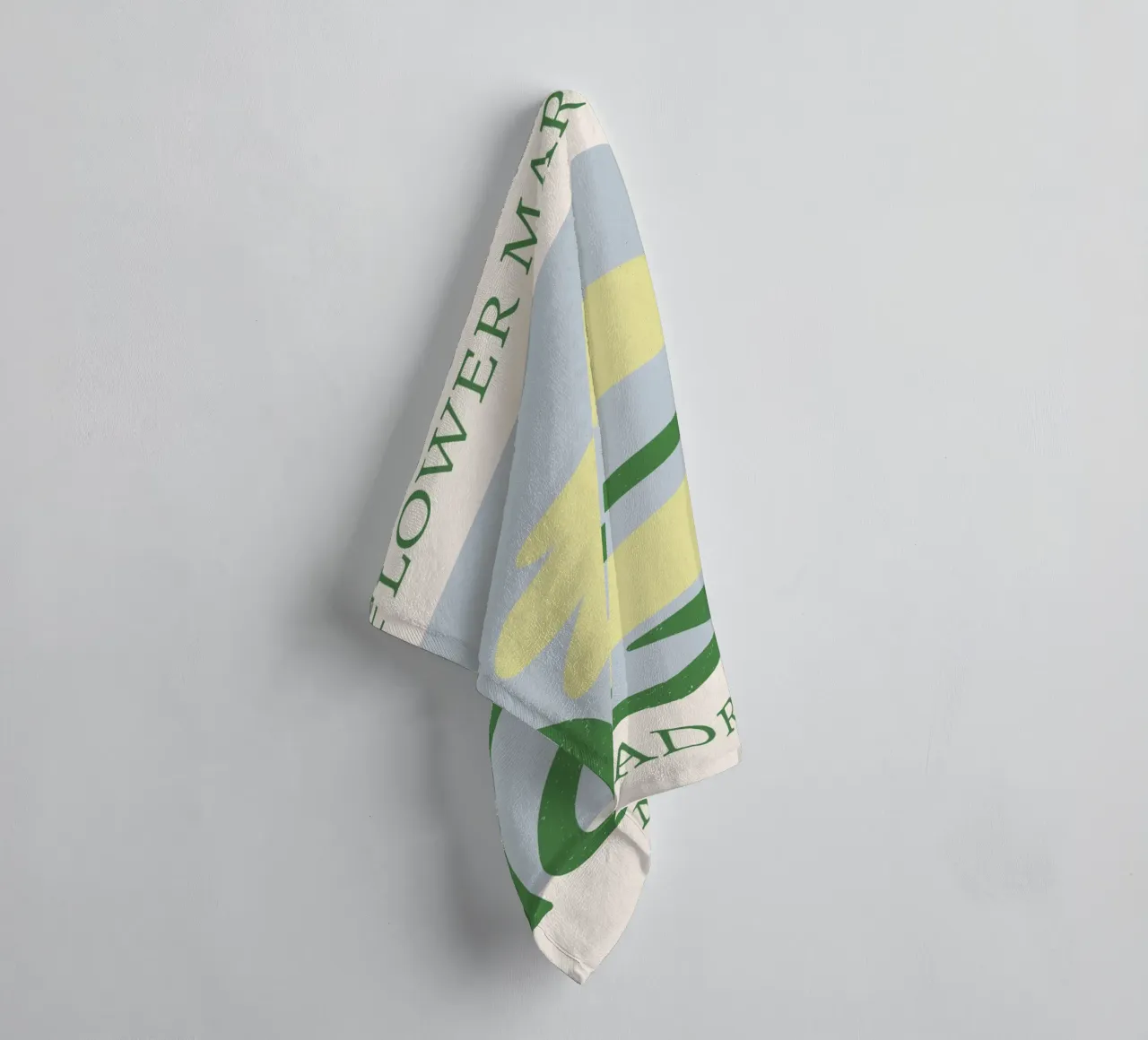 Madrid Flower Market Yellow Bells Print - Modern Floral towel by homdeco