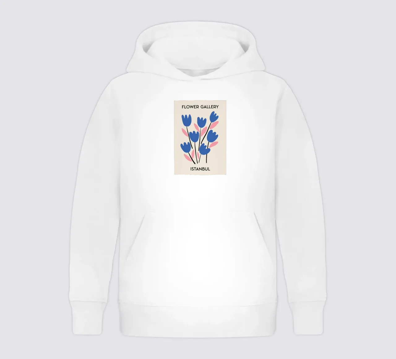Istanbul Flower Gallery Blue Tulips Print - Modern kids hoodie by homdeco