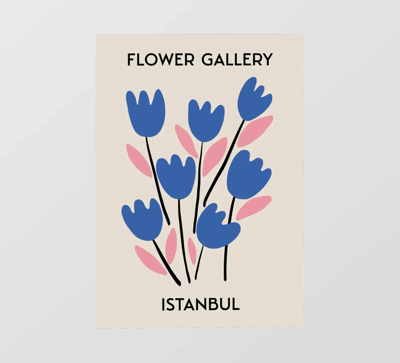 Istanbul Flower Gallery Blue Tulips Print - Modern backlit film by homdeco