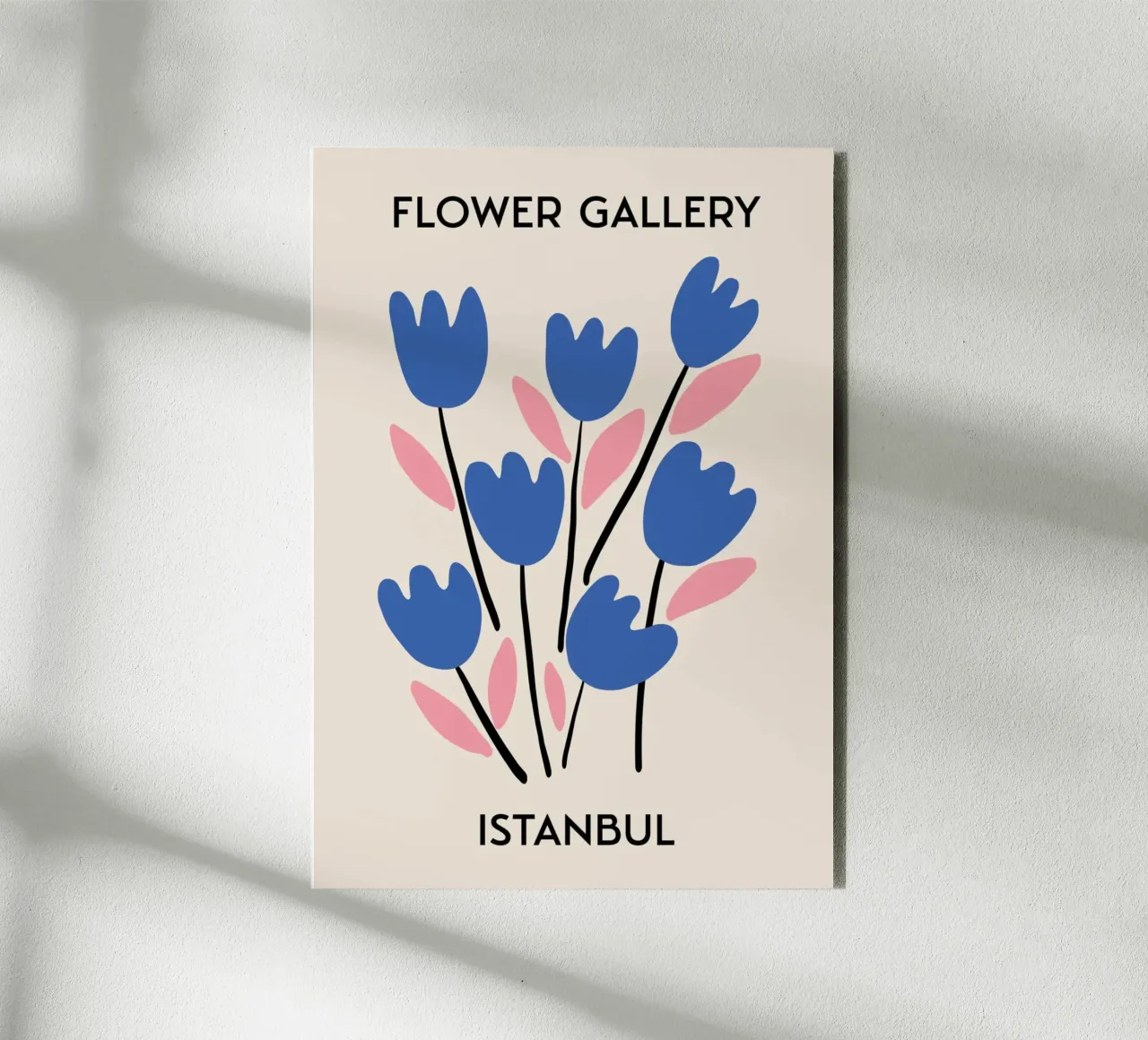 Istanbul Flower Gallery Blue Tulips Print - Modern alu-dibond by homdeco
