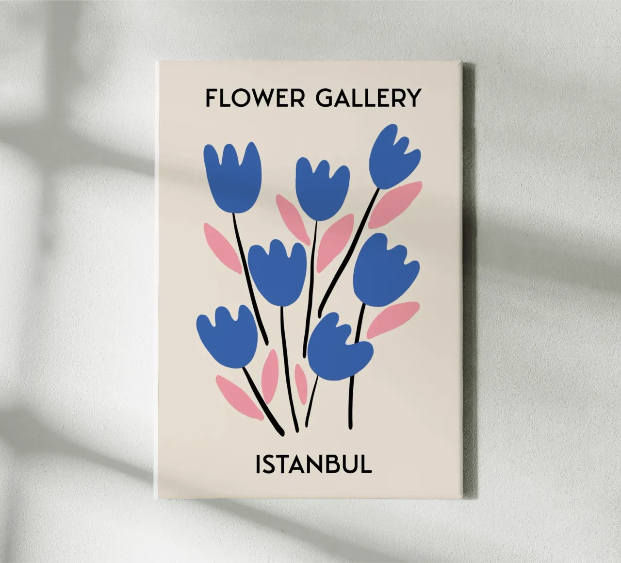 Istanbul Flower Gallery Blue Tulips Print - Modern canvas by homdeco