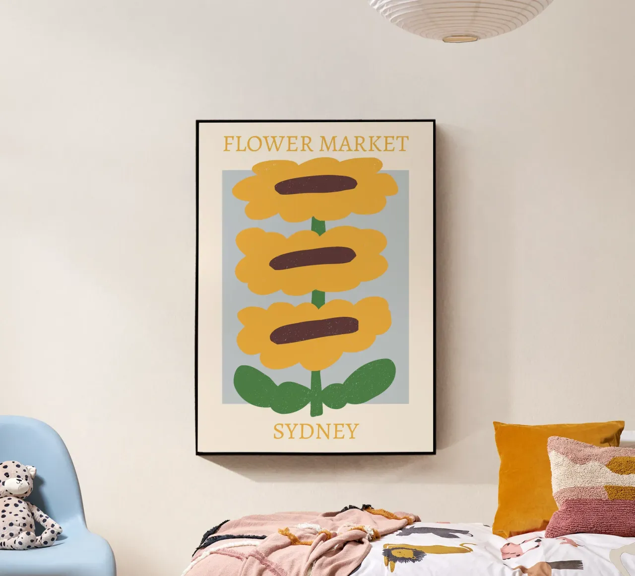 Sydney Flower Market Sunflowers Print - Minimalist Art acrylic glass by homdeco