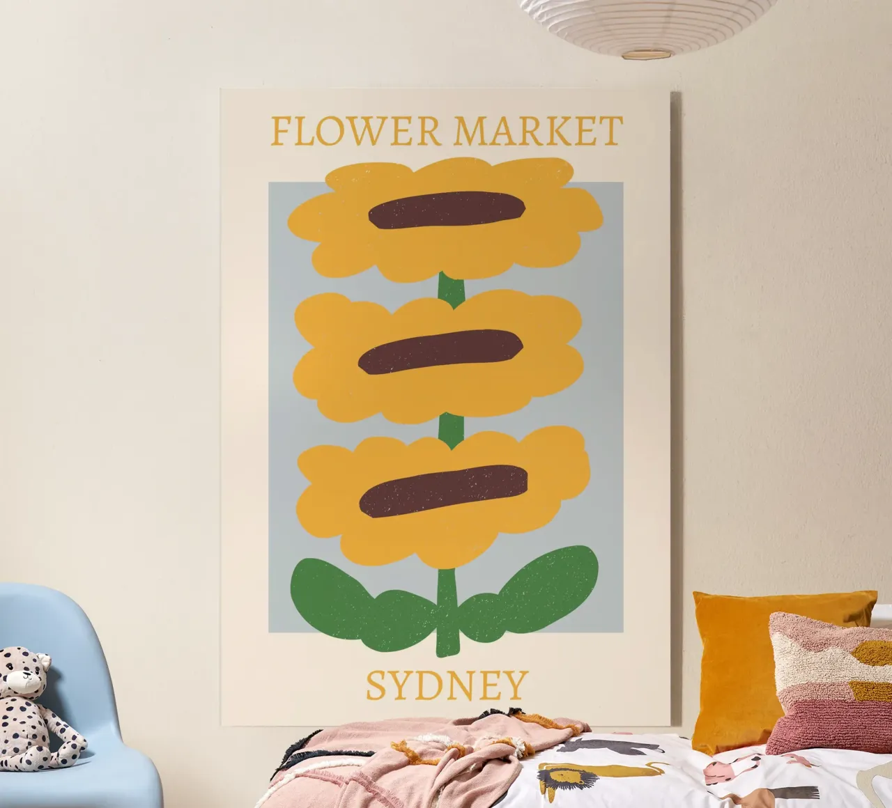 Sydney Flower Market Sunflowers Print - Minimalist Art acrylic glass by homdeco
