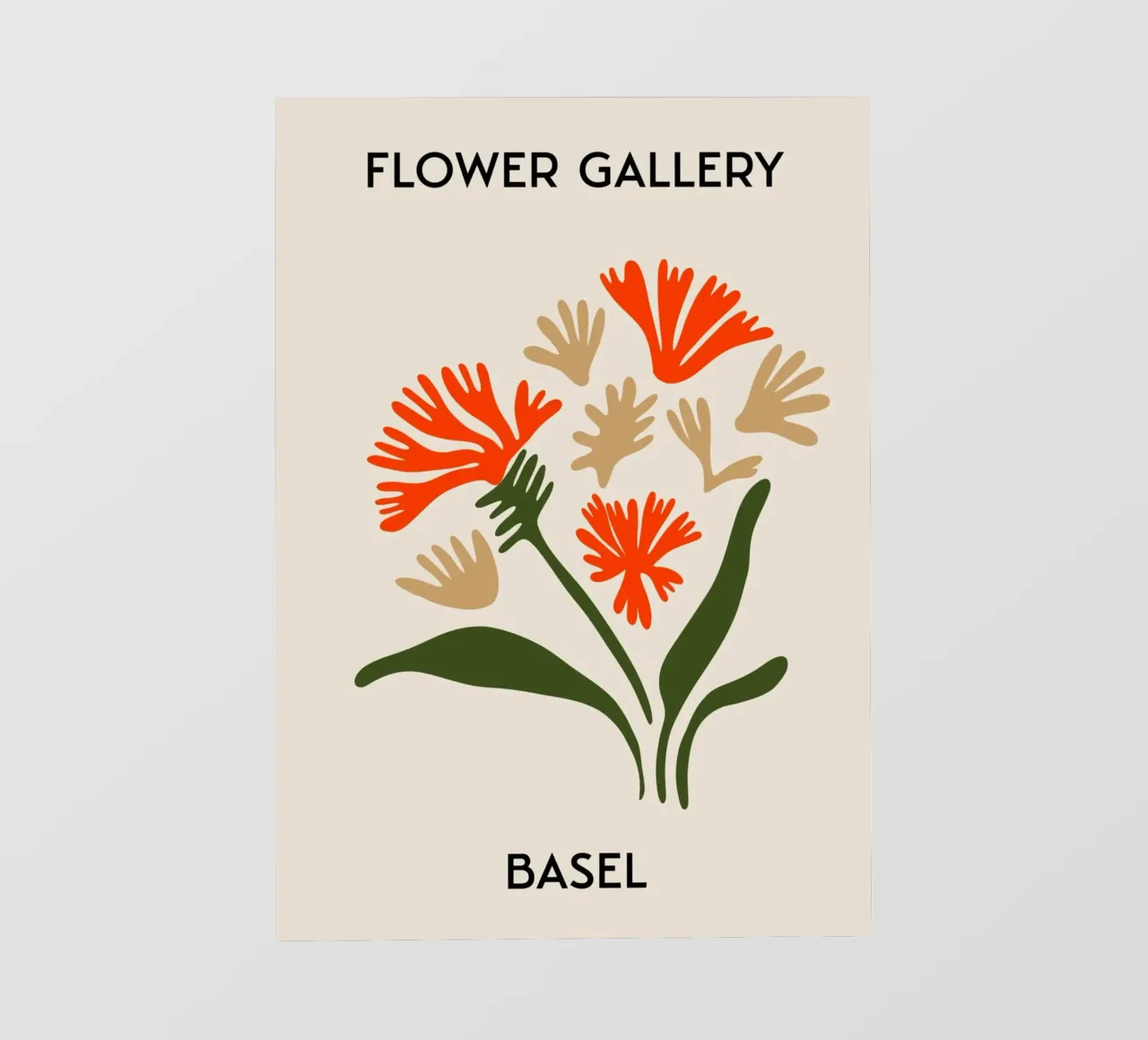 Basel Flower Gallery Abstract Red Blooms Print backlit film by homdeco
