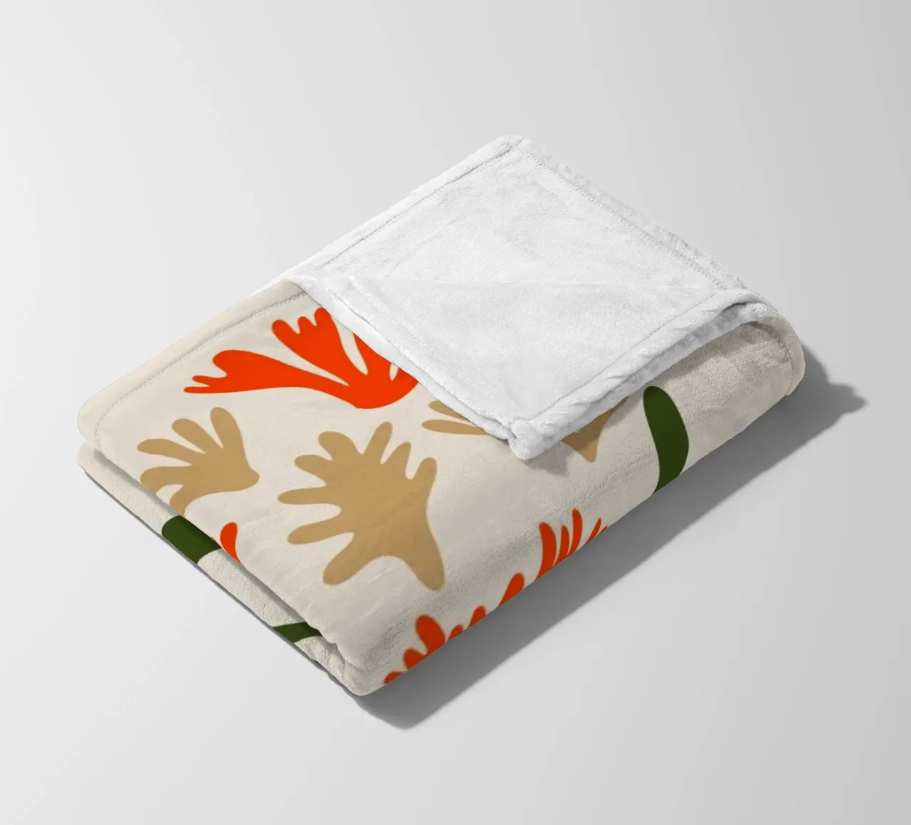 Basel Flower Gallery Abstract Red Blooms Print fleece blanket by homdeco