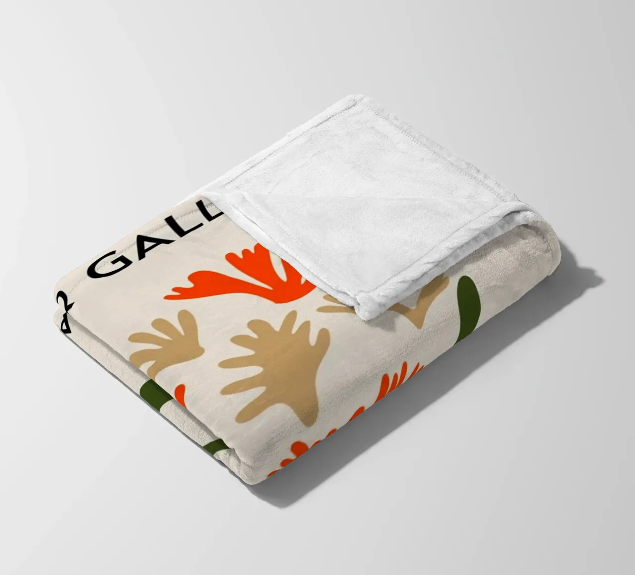 Basel Flower Gallery Abstract Red Blooms Print fleece blanket by homdeco