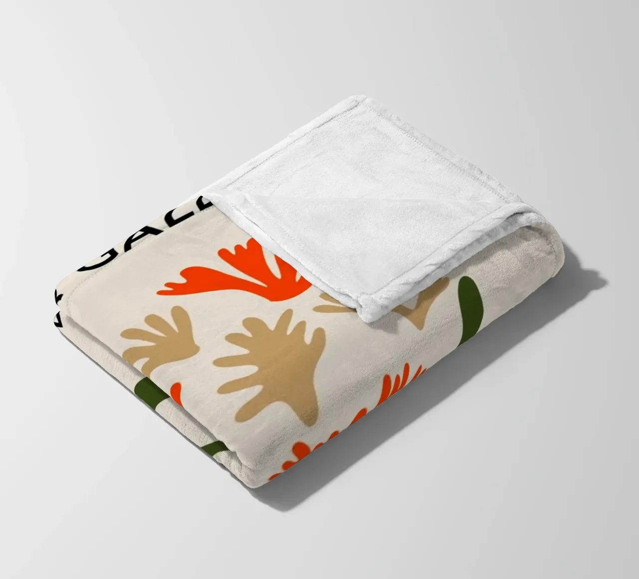 Basel Flower Gallery Abstract Red Blooms Print fleece blanket by homdeco