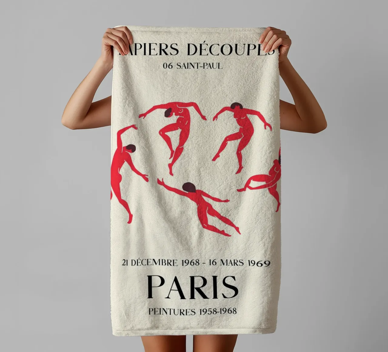 Matisse Papiers Découpés Dancers Paris Print towel by homdeco