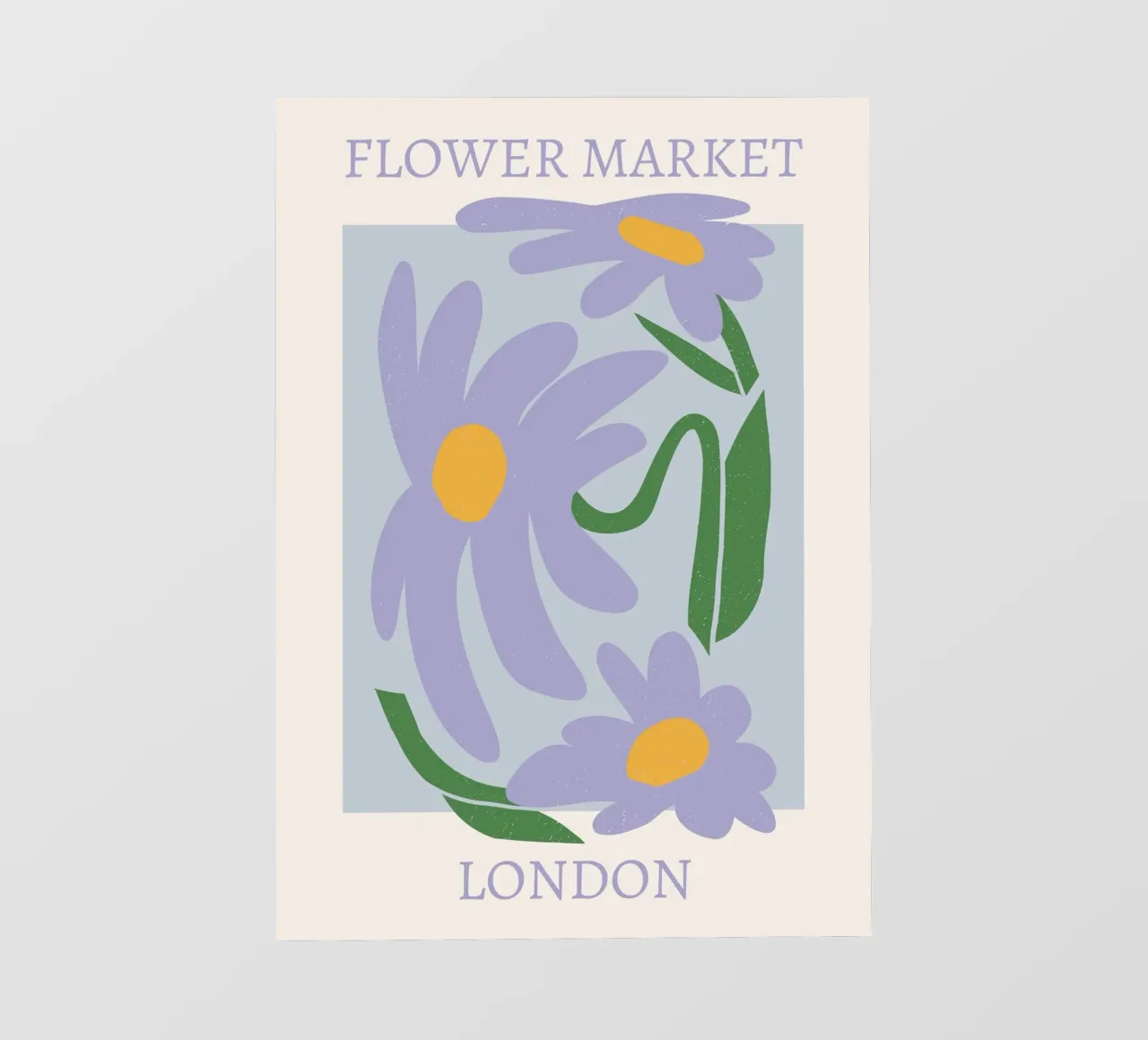 Mercato dei fiori di Londra Stampa margherite viola - Floreale astratto pellicola backlit da homdeco