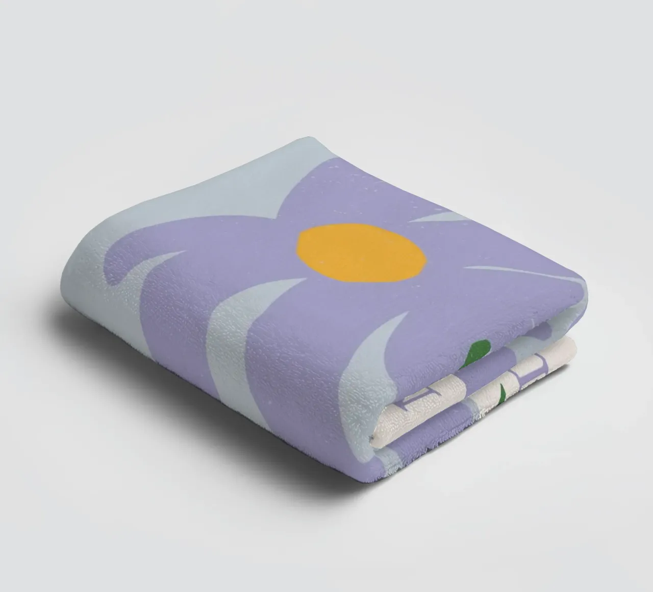 London Flower Market Purple Daisies Print - Abstract Floral towel by homdeco