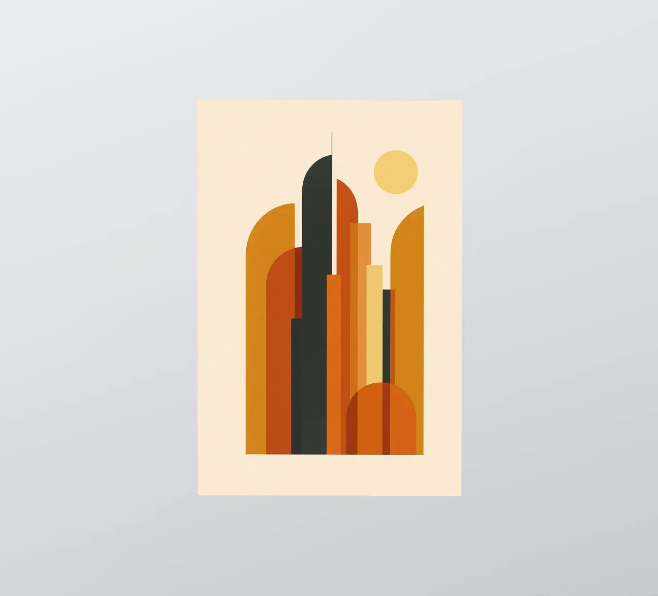 Soleil Graphique sur la Ville sticker by JETLAG | affiches voyage