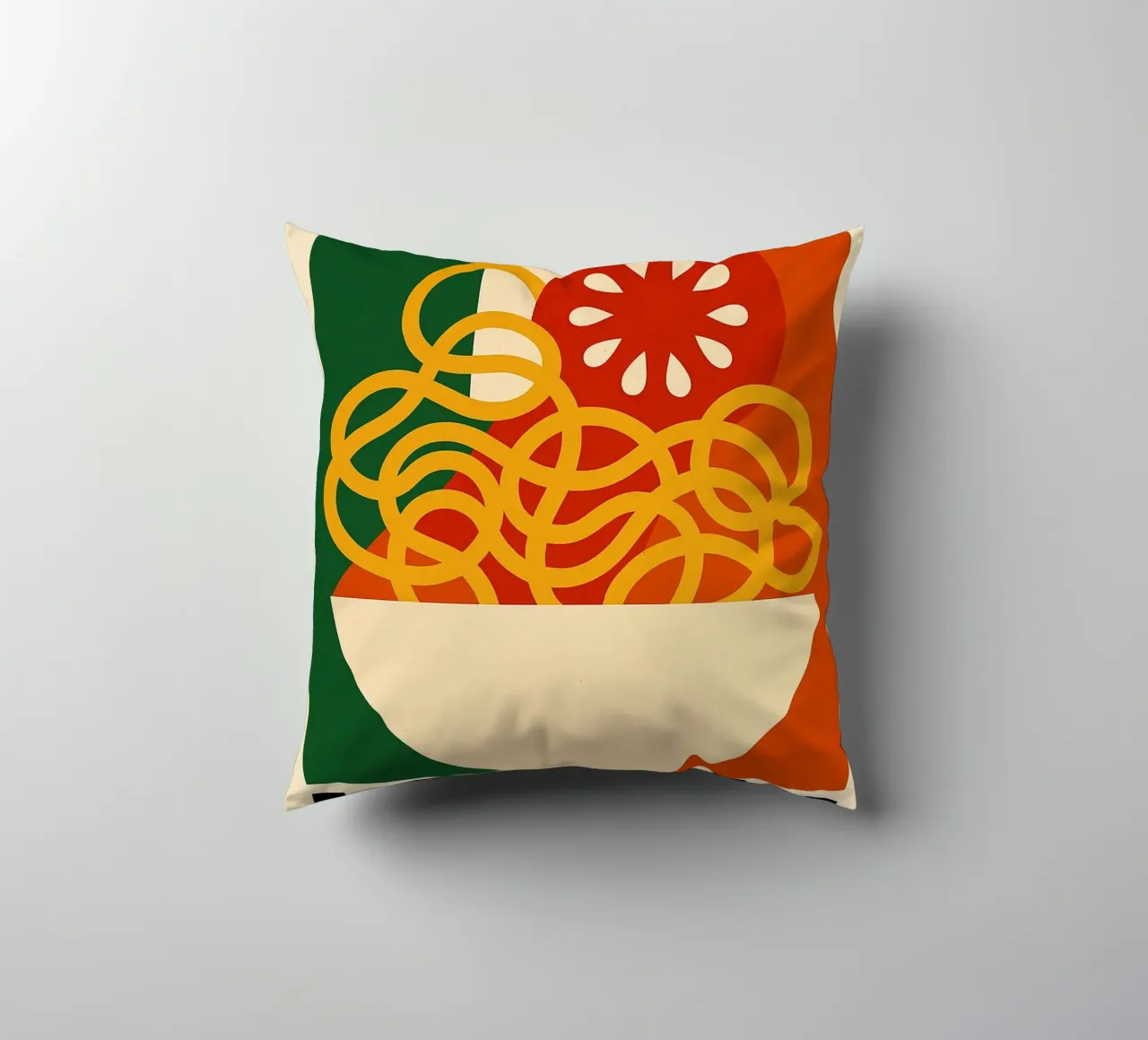 Gourmet Italy decorative cushion by JETLAG | affiches voyage