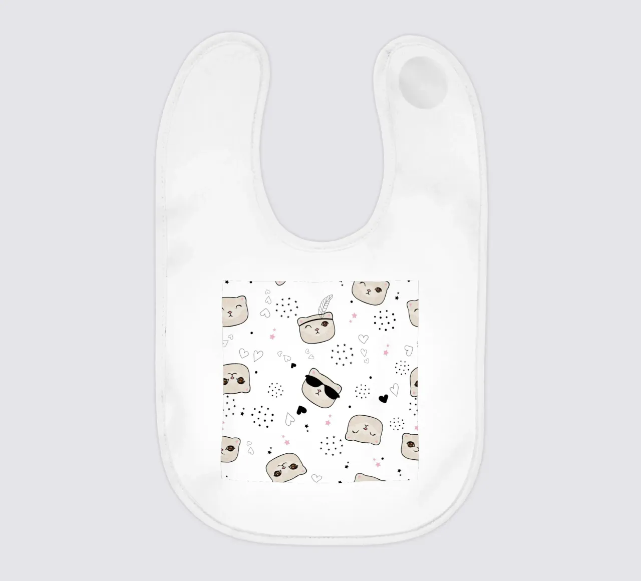 Modello senza cuciture di un gattino carino bavaglino da gulsengunel